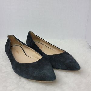 M. Gemi Black Suede Pointed Toe Flats  Ballet Womens Shoes Size 6.5 US 37 EUR